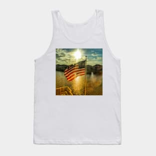 Proudly Flying the American Flag Tank Top